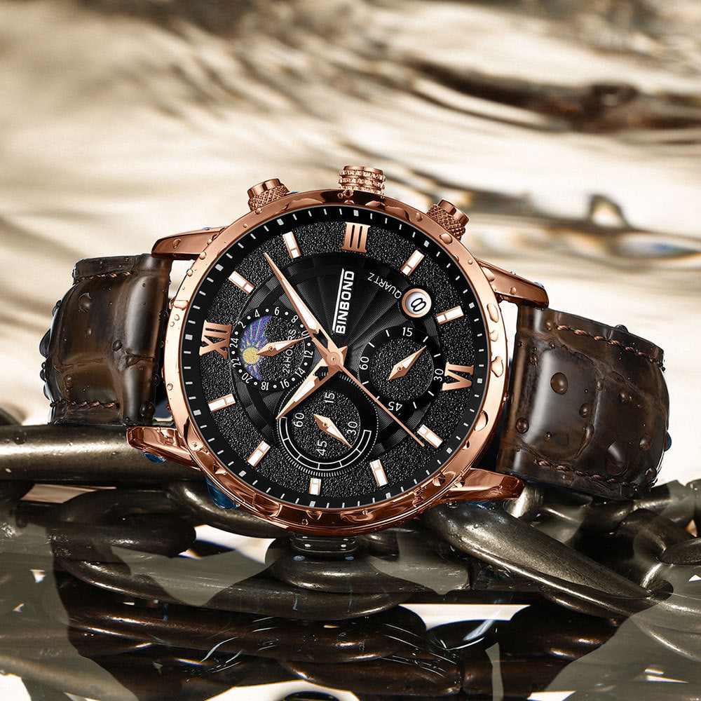 Men’s Waterproof Stainless Steel Mesh Watch – 44mm Dial, Spiral Crown, 5 Stylish Variants