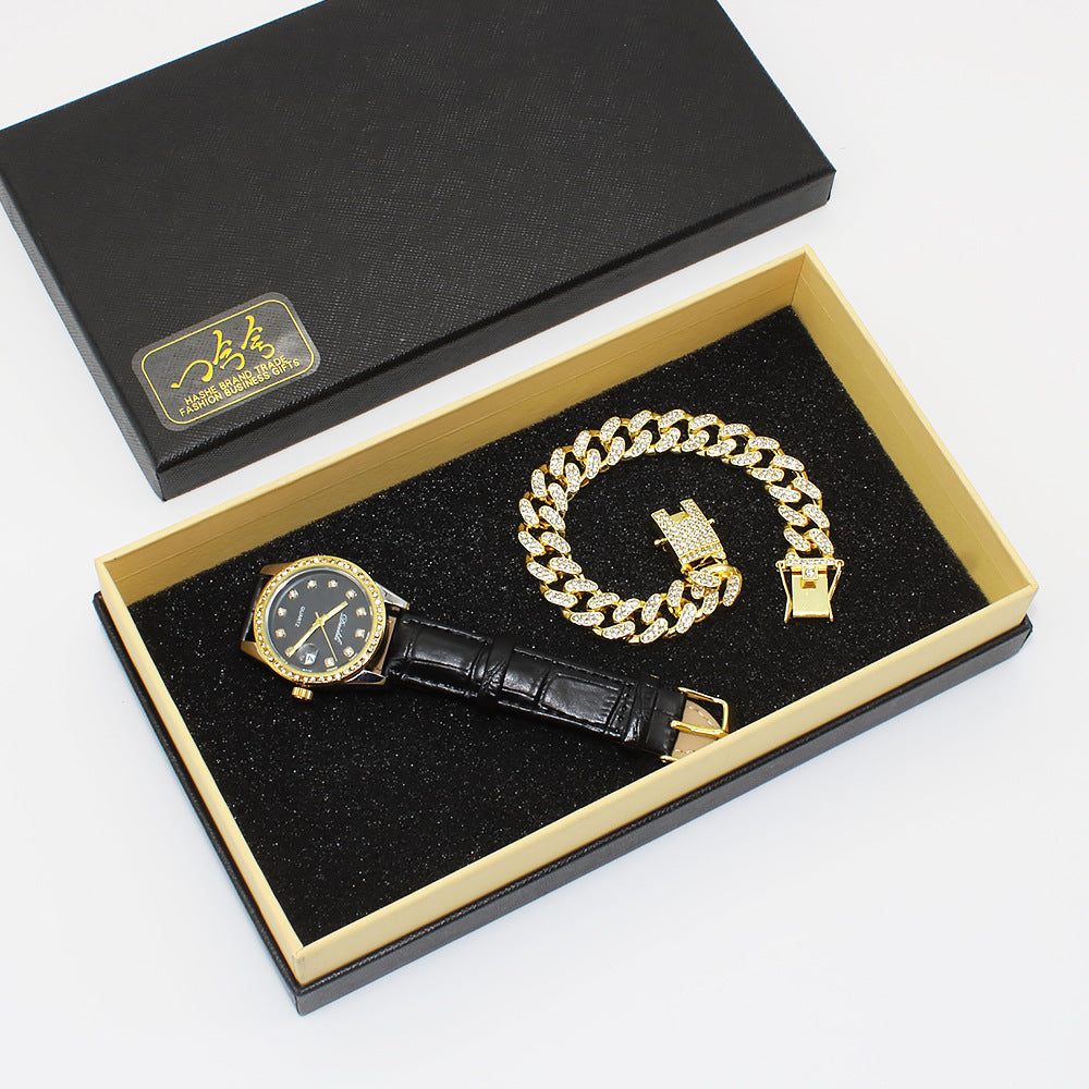 Fashion Couple Watch Gift Set – Men's & Women's Watches with Matching Bracelets in Premium Gift Box