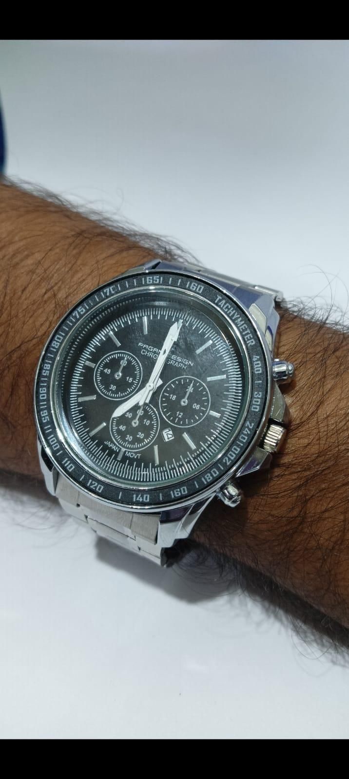 BD Men’s Silver Stainless Steel Analog Watch – Elegant Design for Everyday & Formal Look