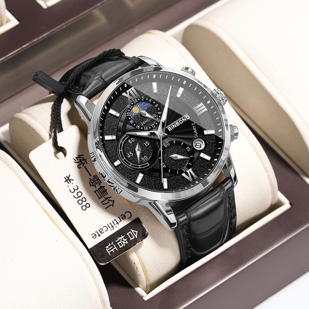 Men’s Waterproof Stainless Steel Mesh Watch – 44mm Dial, Spiral Crown, 5 Stylish Variants
